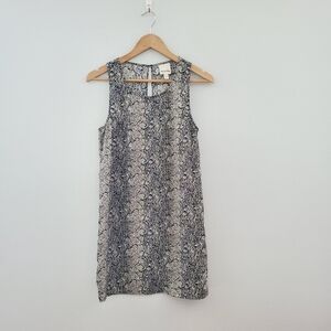 Black cream tan snakeskin design sleeveless dress size small